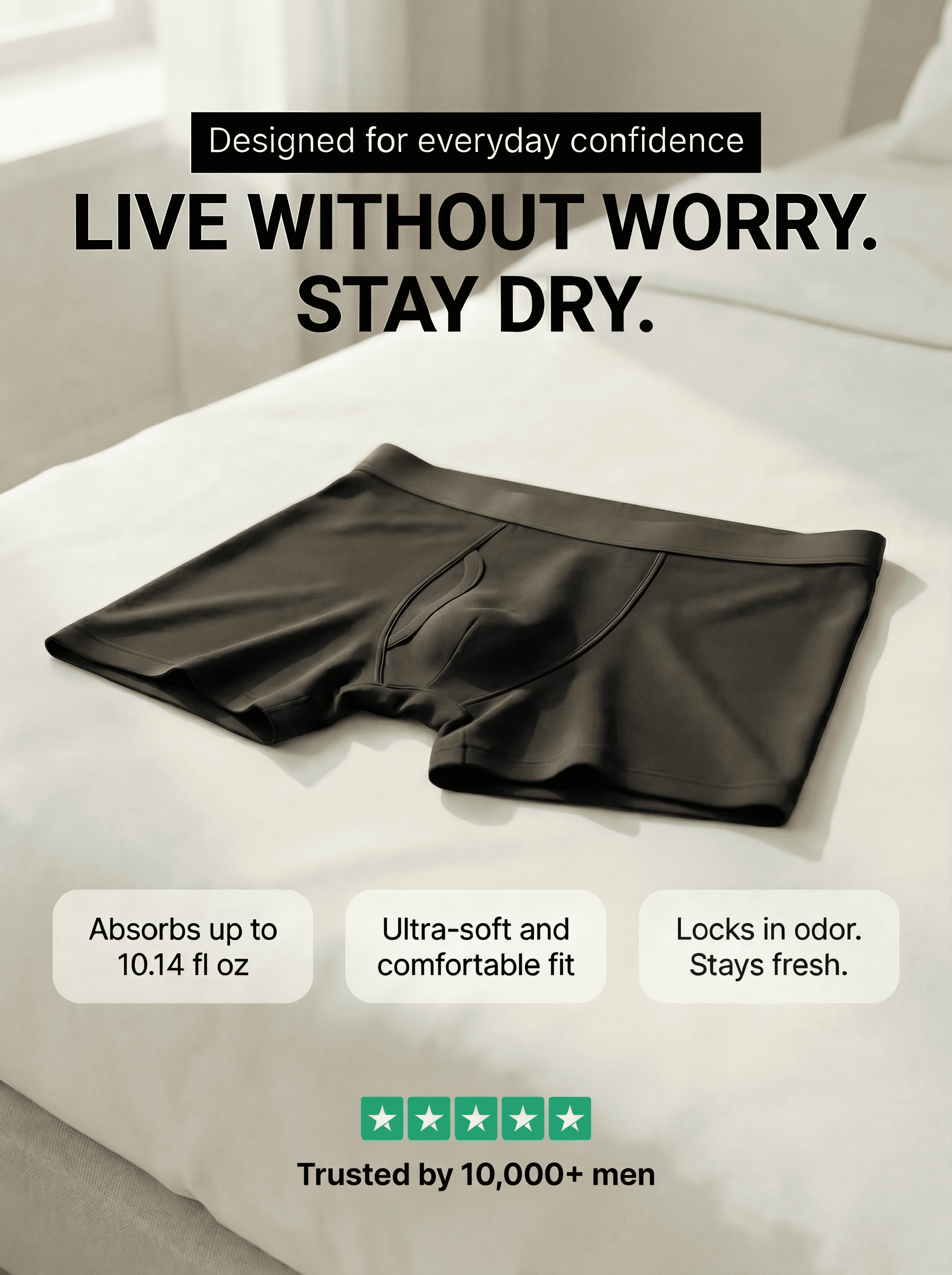 DRYVE Leak-Proof Boxer Briefs (2+1 FREE)